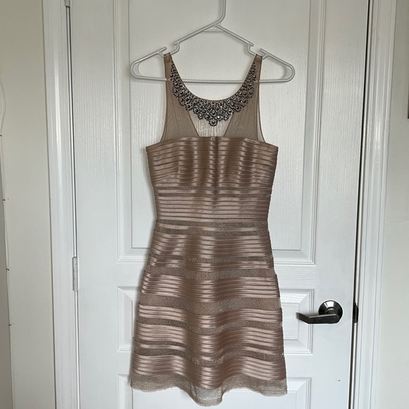 NWOT - BCBG MaxAzria Cocktail Dress (Champagne Color) - Picture 1 of 3